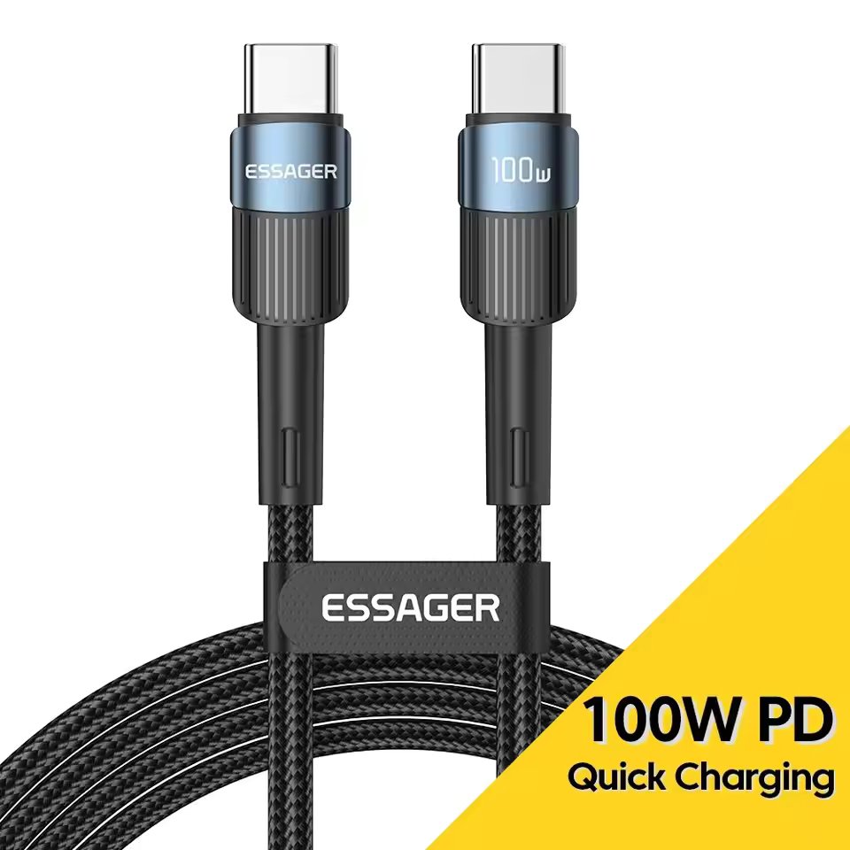Essager EXCTT1-XC01 Câble USB-C Tressé 100W PD 5A 1m - Arsenal HANTKO